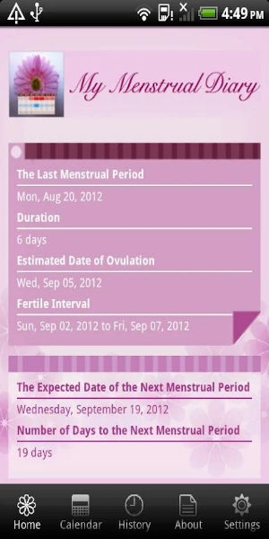 My Menstrual Diary Ekran Görüntüsü 1