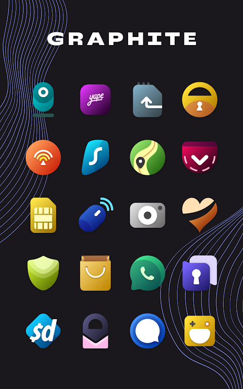 Graphite Icon Pack Mod स्क्रीनशॉट 3