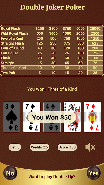 Double Joker Poker应用截图第2张