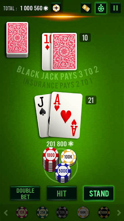 Blackjack 21 - Vegas Casino স্ক্রিনশট 1