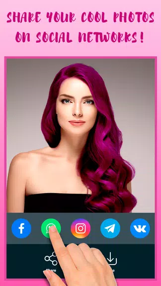 Changeur de couleur de cheveux Capture d'écran 4