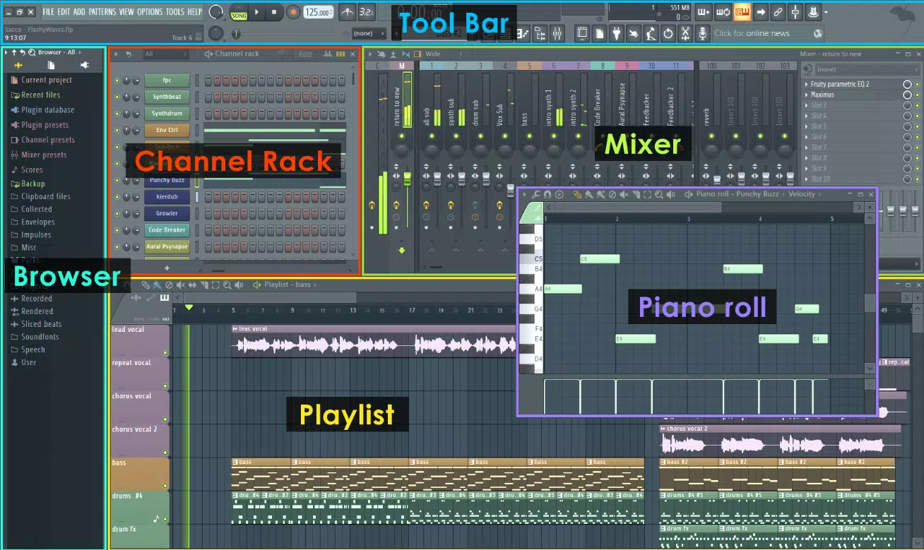 Schermata FL Studio for Beginners 1