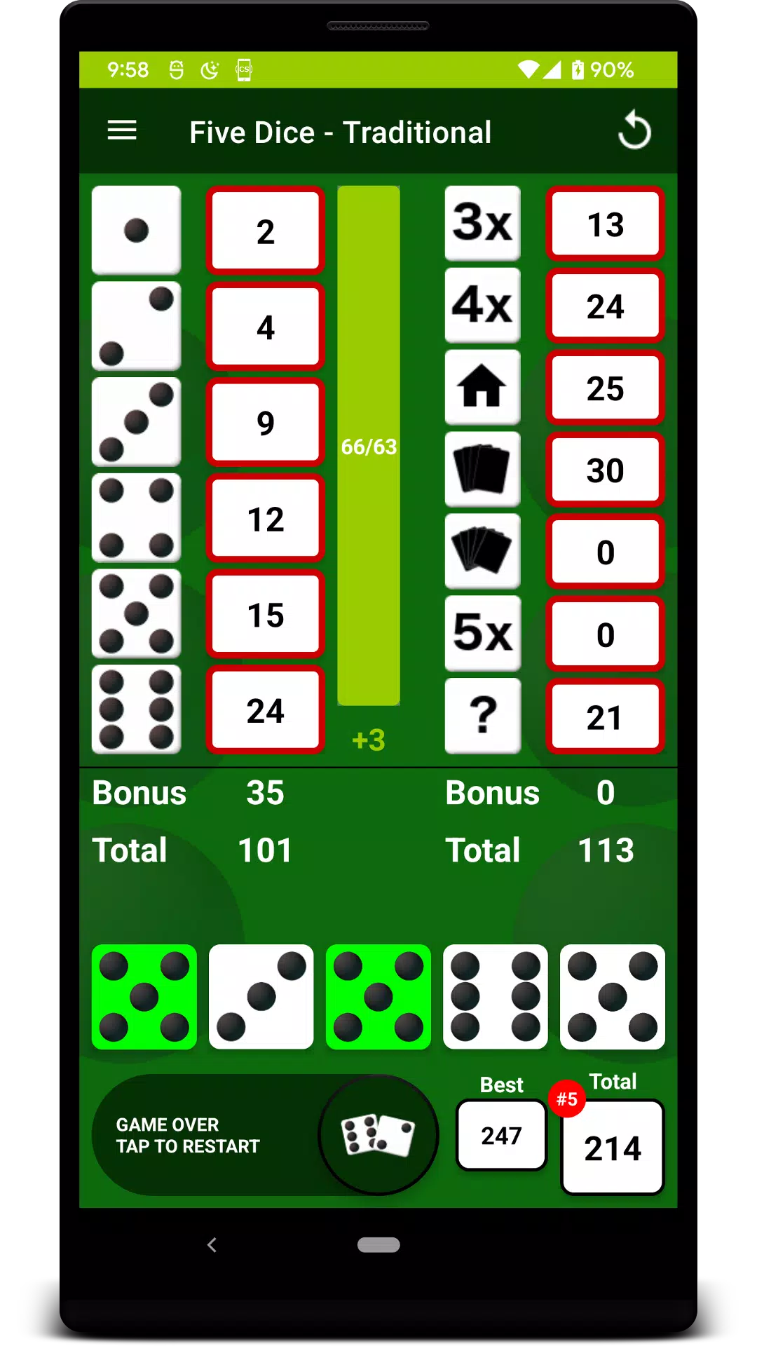 Five Dice Screenshot 3