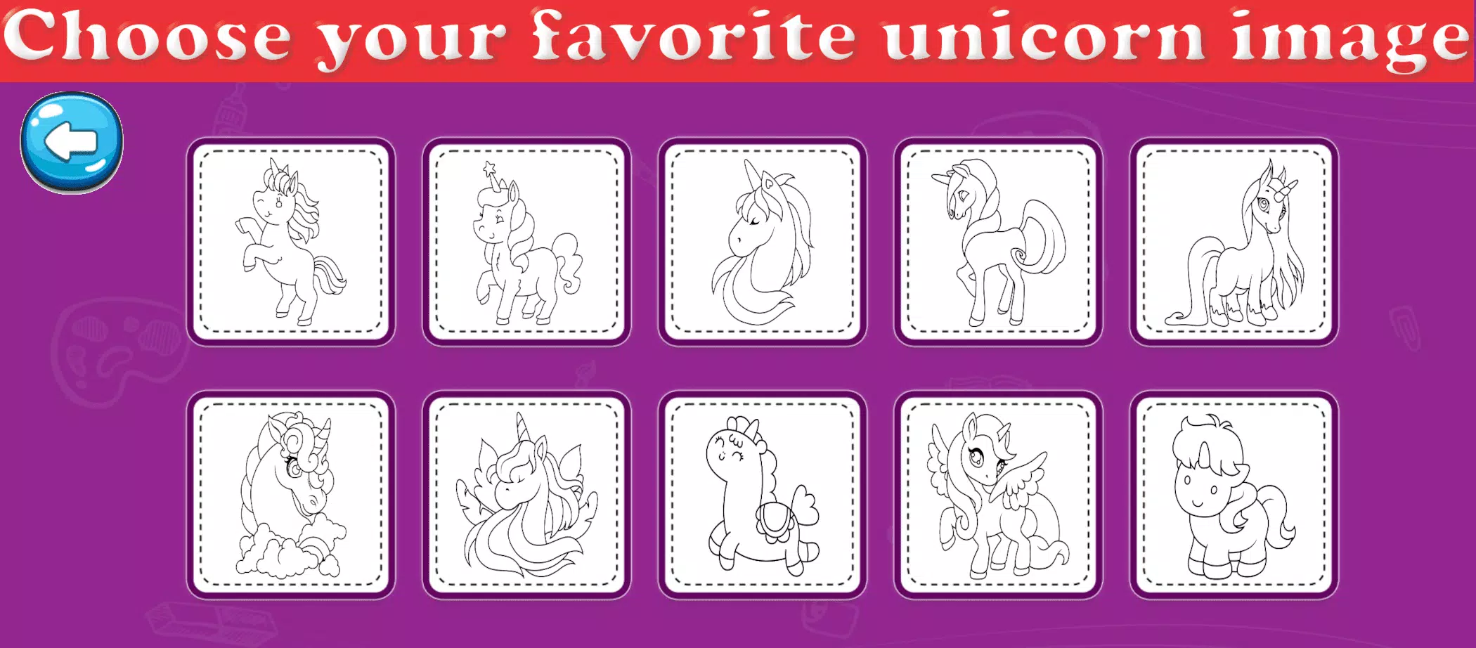 Little Unicorn Coloring Pages Ảnh chụp màn hình 3