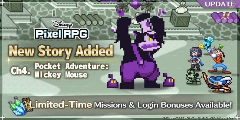 迪士尼像素角色扮演游戏 (Disney Pixel RPG) 推出全新口袋冒险：米老鼠更新，让时光倒流