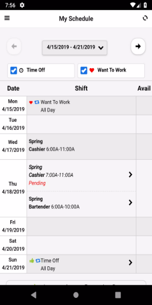 Radar Schedules Captura de tela 2