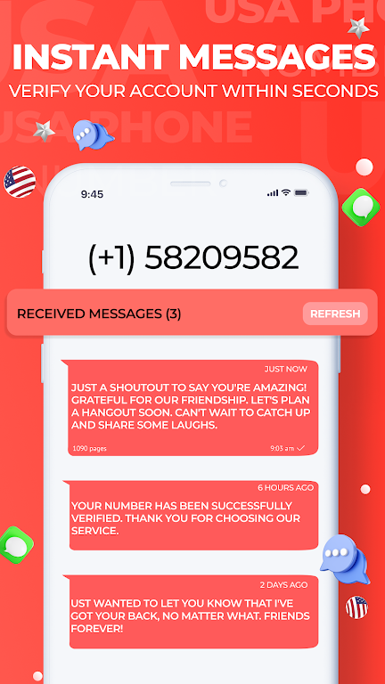 USA Phone Number Receive SMS Screenshot 4