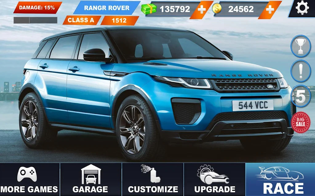 Range Rover City Driving: lx crazy car stunts Zrzut ekranu 1