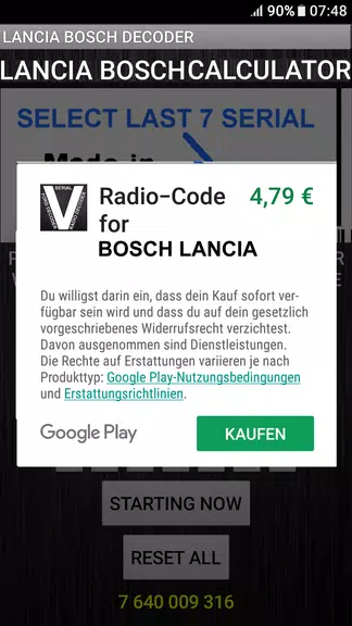Bosch Lancia Radio Code Decode Screenshot 3