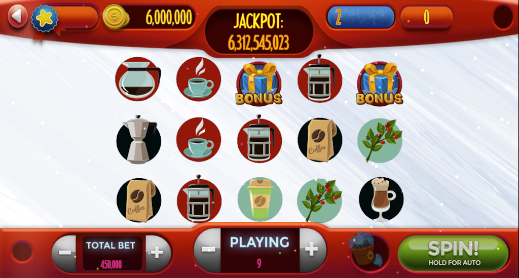 Coffee-Slot Machine Games Скриншот 1