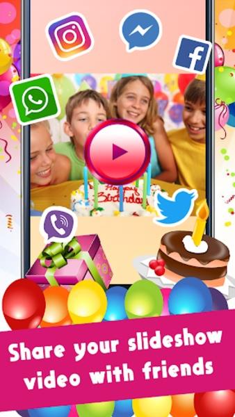 Happy Birthday Video Maker With Music And Photos Capture d'écran 2