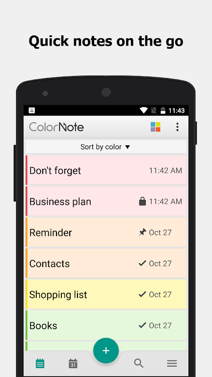 ColorNote Bloc de notas Notas Captura de pantalla 1