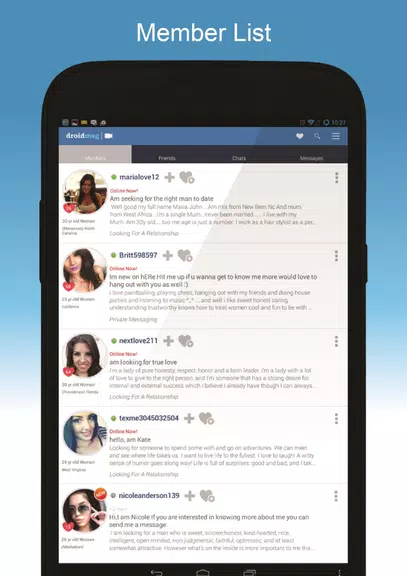 DroidMSG - Chat & Video Calls Captura de tela 1
