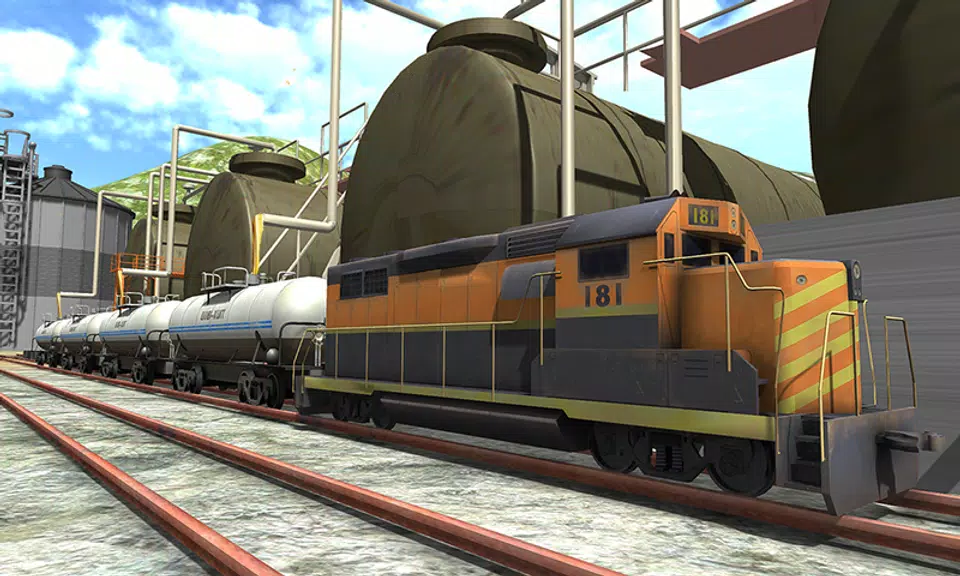 Oil Tanker Train Driving Sim Tangkapan skrin 1
