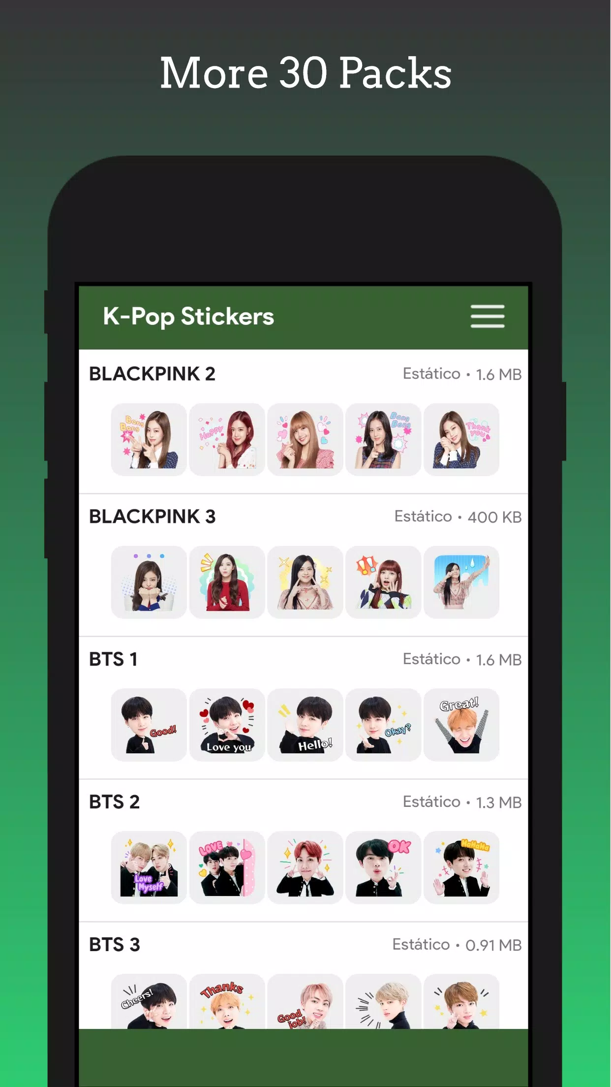 Stickers - KPop Korean BT24 Screenshot 2