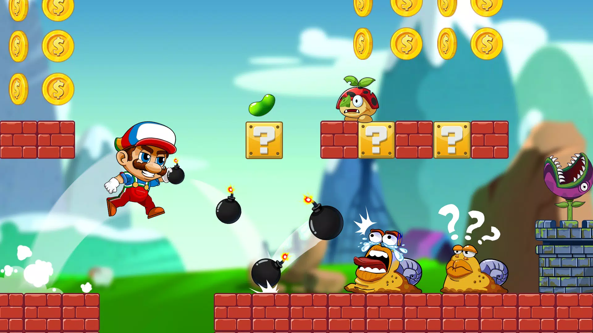 Super Bean Bros: Running Games ภาพหน้าจอ 1