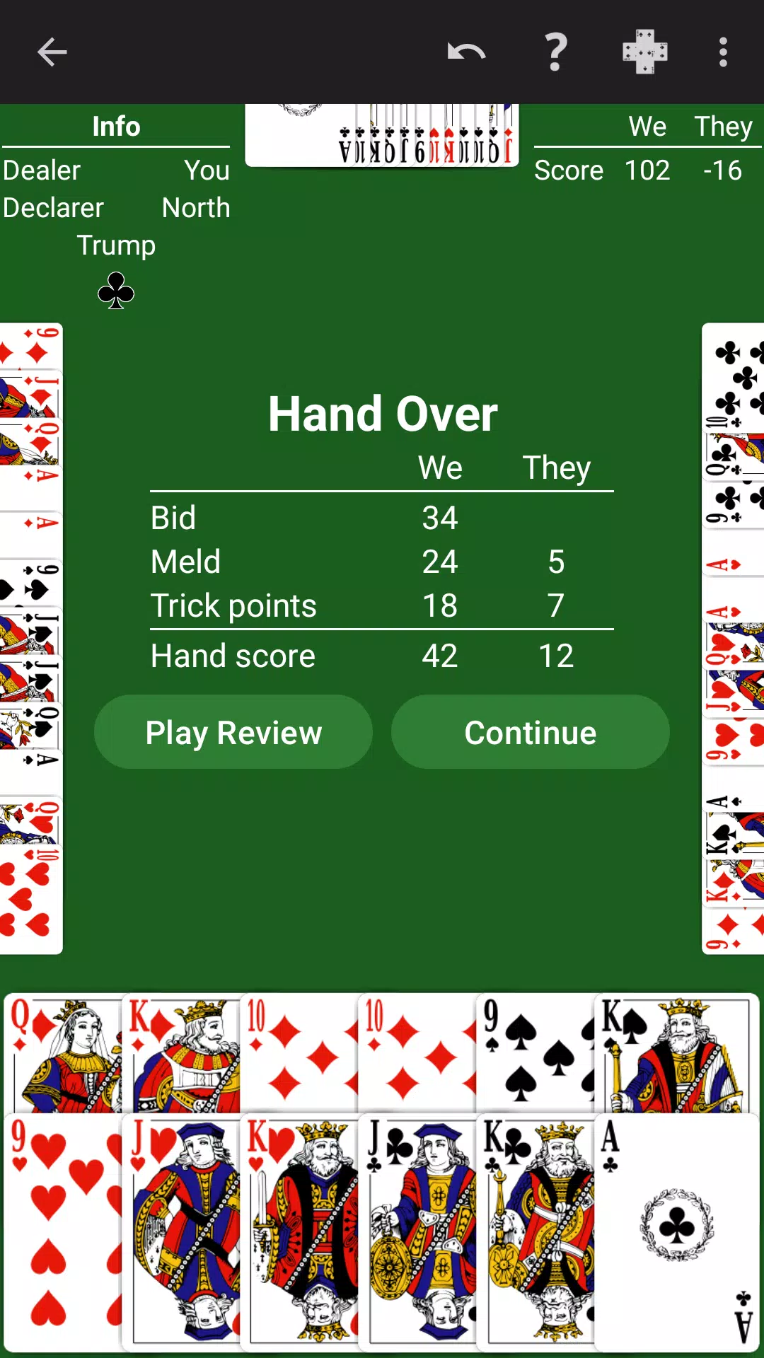 Pinochle - Expert AI ဖန်သားပြင်ဓာတ်ပုံ 3