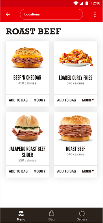 Arby's Fast Food Sandwiches स्क्रीनशॉट 2