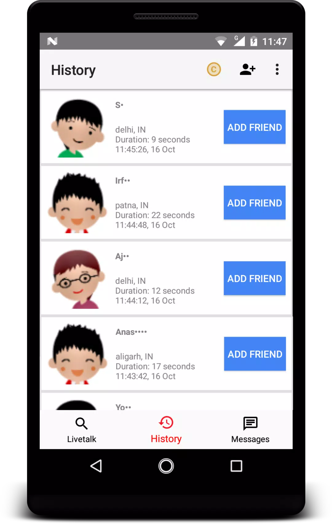 Schermata Livetalk - Live Video Chat 2
