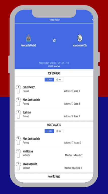 Schermata FootyBite app 2