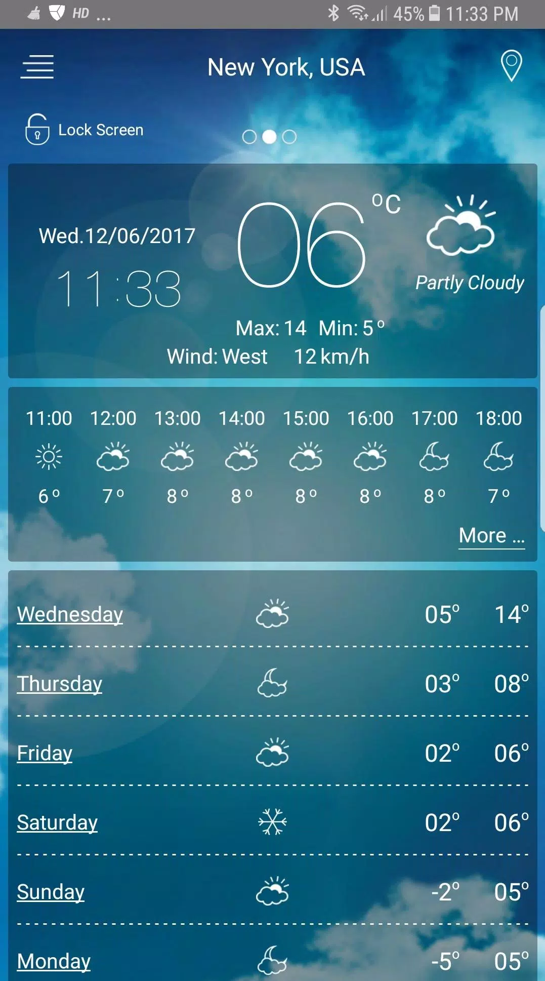 Weather Forecast Screenshot 1