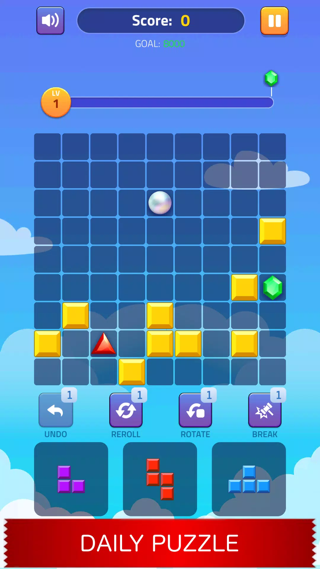 Schermata Block Puzzle - Gems Adventure 4