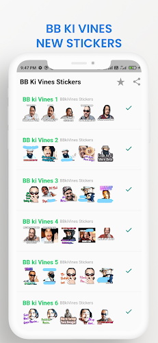 BB Ki Vines Stickers Zrzut ekranu 1