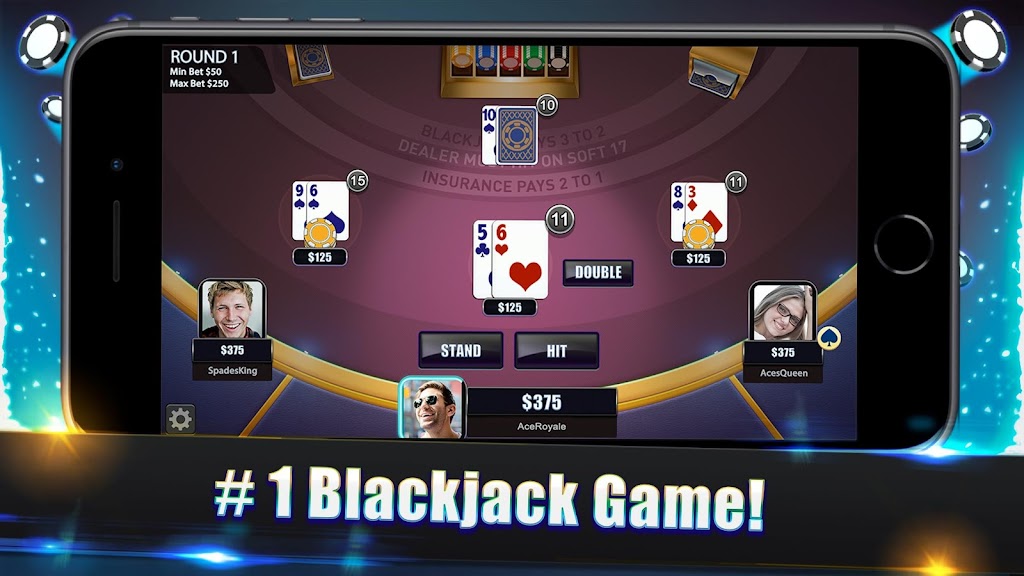 Blackjack Legends: 21 Online Multiplayer Casino Ảnh chụp màn hình 1