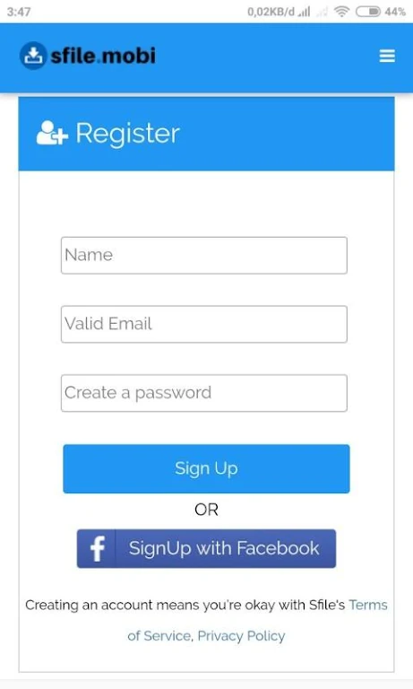 Sfile Mobi - Monetizing Your File स्क्रीनशॉट 1