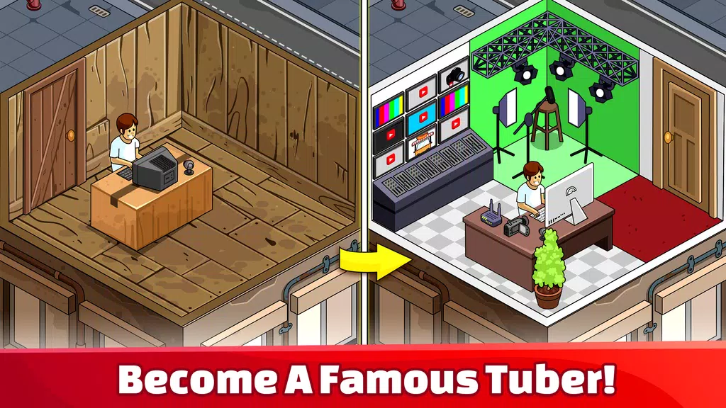 Tube Tycoon - Tubers Simulator Tangkapan skrin 1