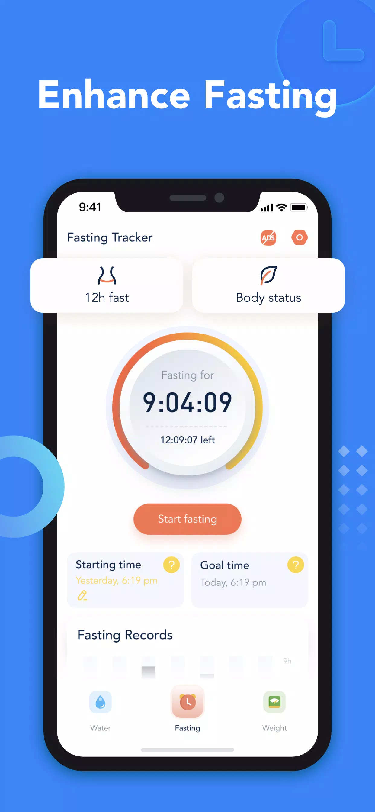 Drink Water & Fasting Tracker Ekran Görüntüsü 2