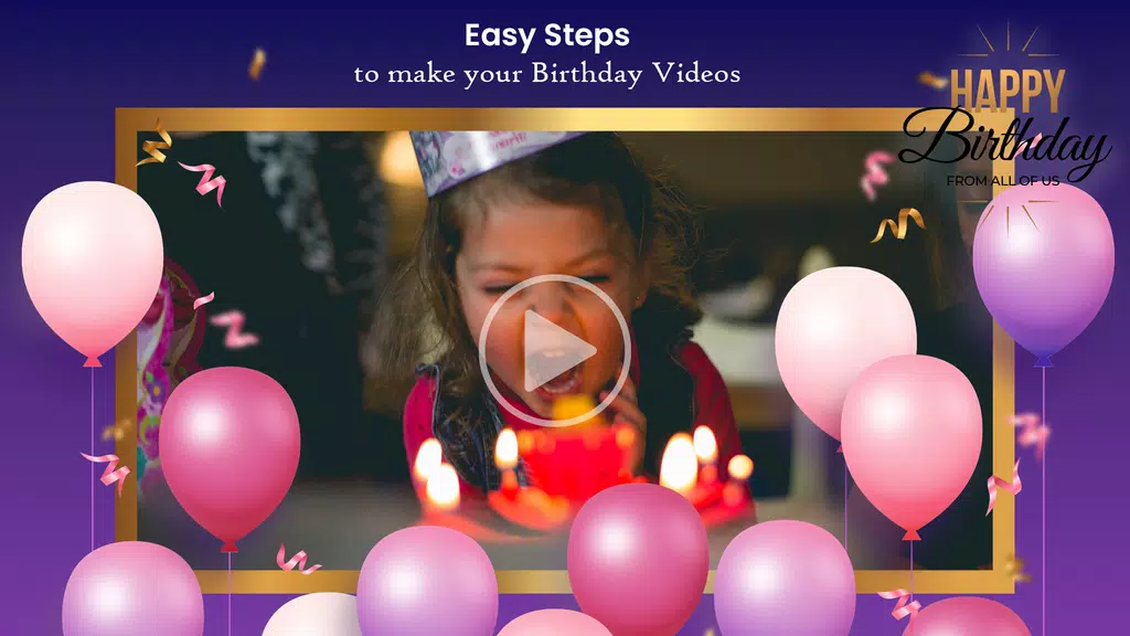 Make Birthday Video With Music Captura de pantalla 1