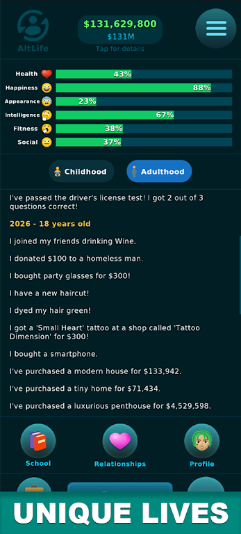 AltLife - Life Simulator Screenshot 1