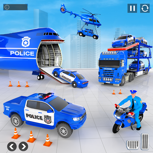 Police Car transporter Game 3D Capture d'écran 1