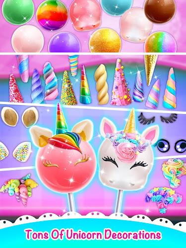 Unicorn Cake Pop - Sweet Food Captura de pantalla 4