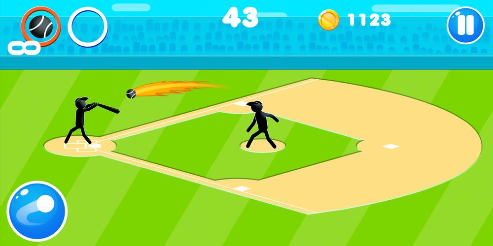 Stickman Baseball Schermafbeelding 1