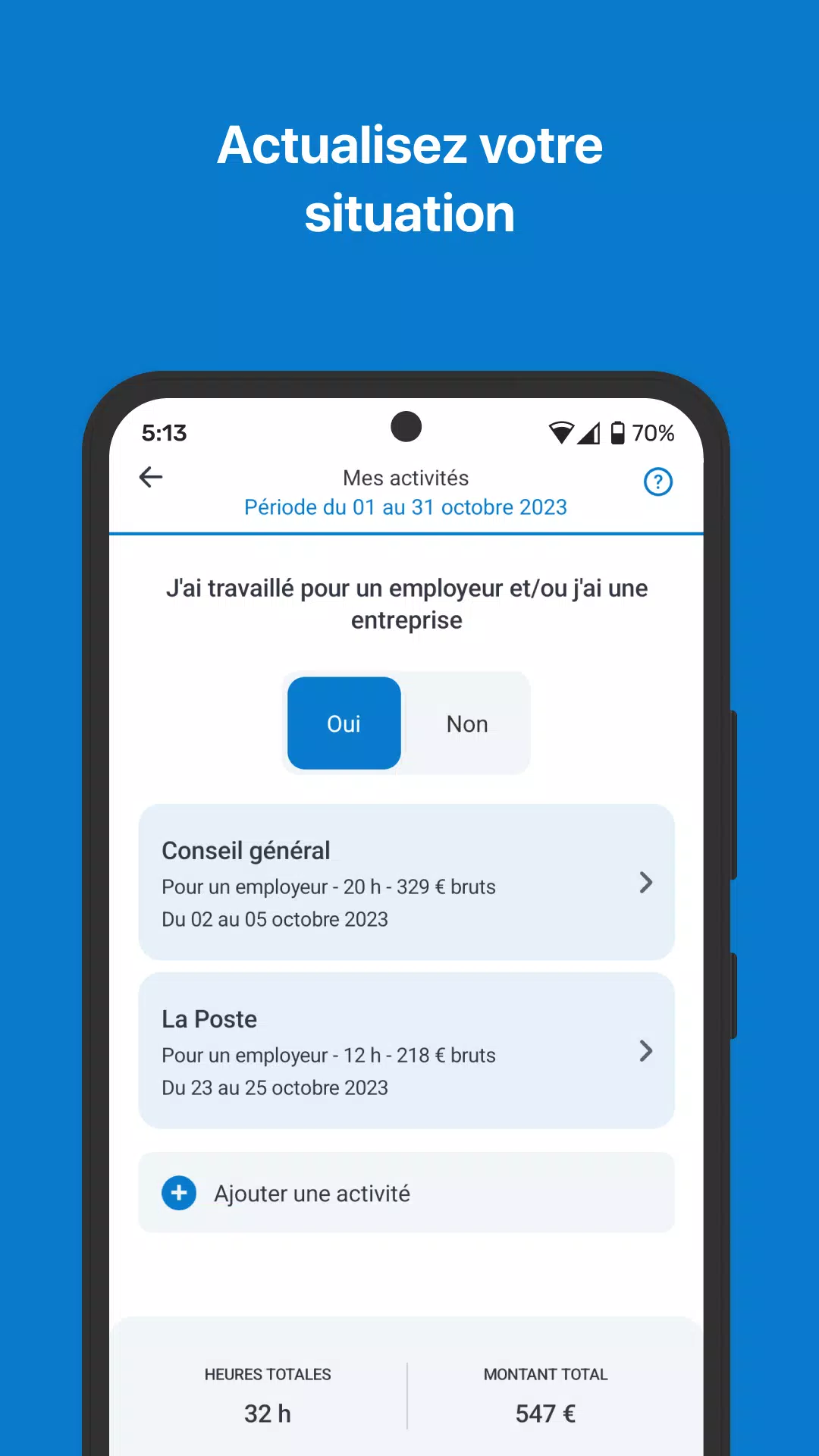 Mon Espace - France Travail Capture d'écran 2