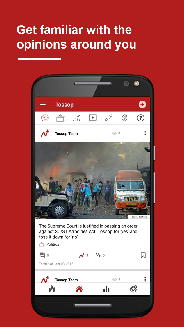 Tossop – Opinion Sharing & Learning App Скриншот 2