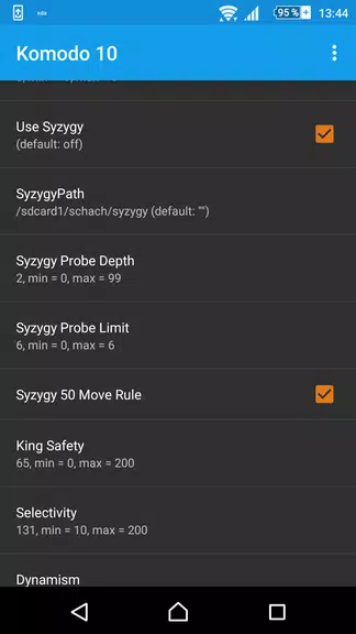 Komodo 10 Chess Engine Tangkapan skrin 3