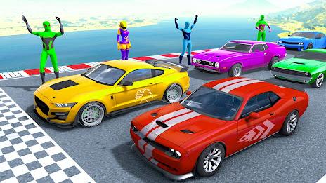 Superhero Game: Ramp Car Stunt Ekran Görüntüsü 1