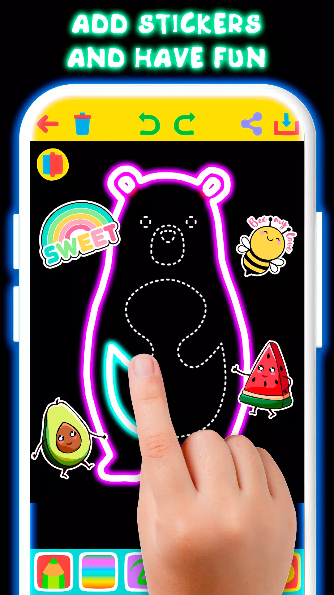 Drawing For Kids - Glow Draw Screenshot 4