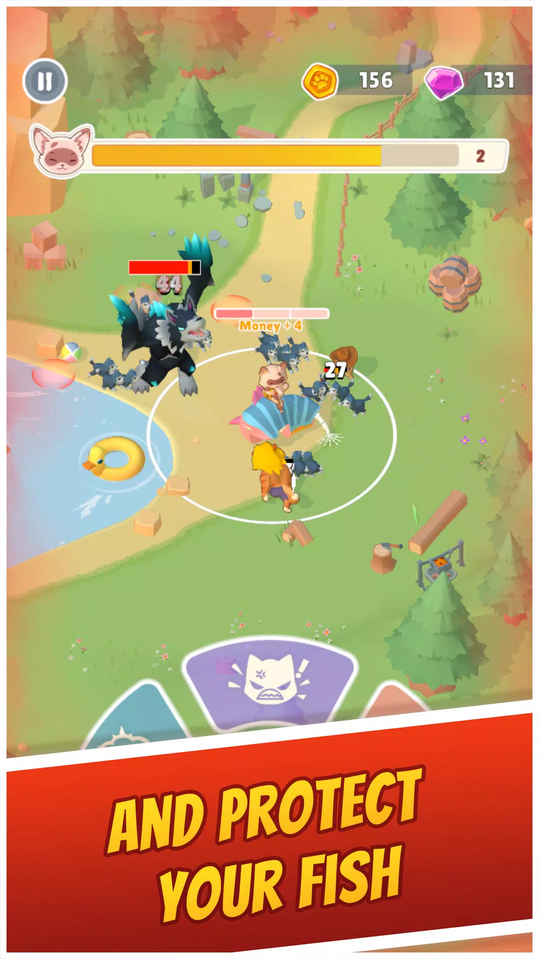 Cat Hero: Idle Tower Defense スクリーンショット 1