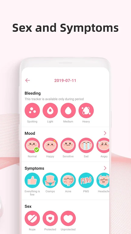 PinkBird Period Tracker Ekran Görüntüsü 3
