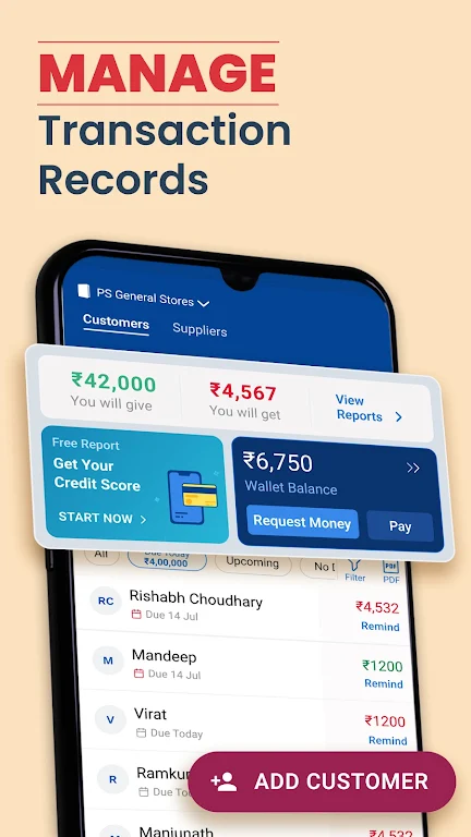 Khatabook Credit Account Book स्क्रीनशॉट 1