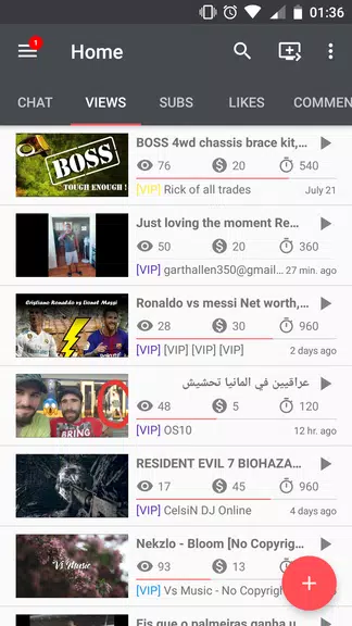 uTubeX - Views, subs, likes and comments exchange Tangkapan skrin 2