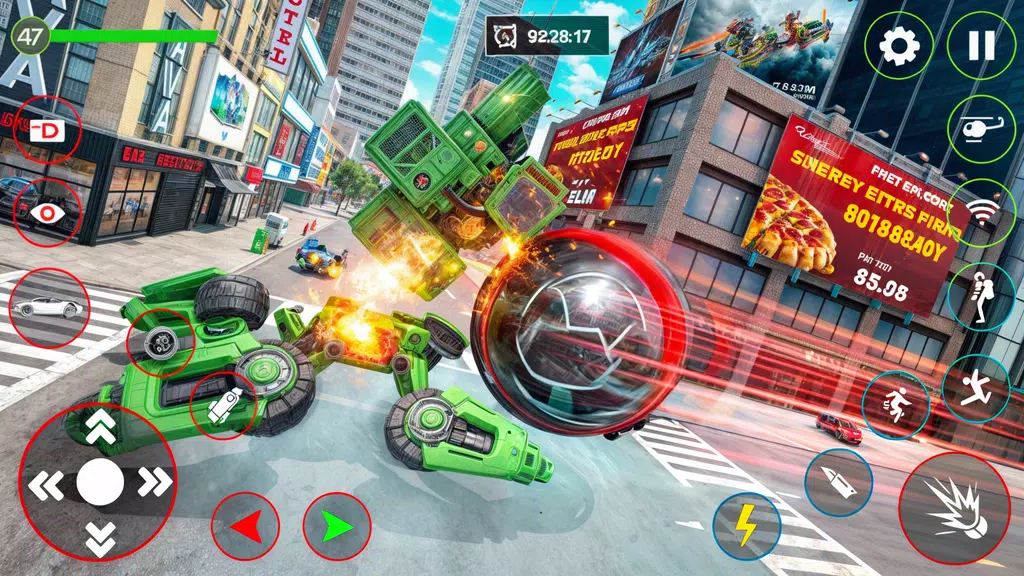 Red Ball Robot Car: Robot Game Zrzut ekranu 1