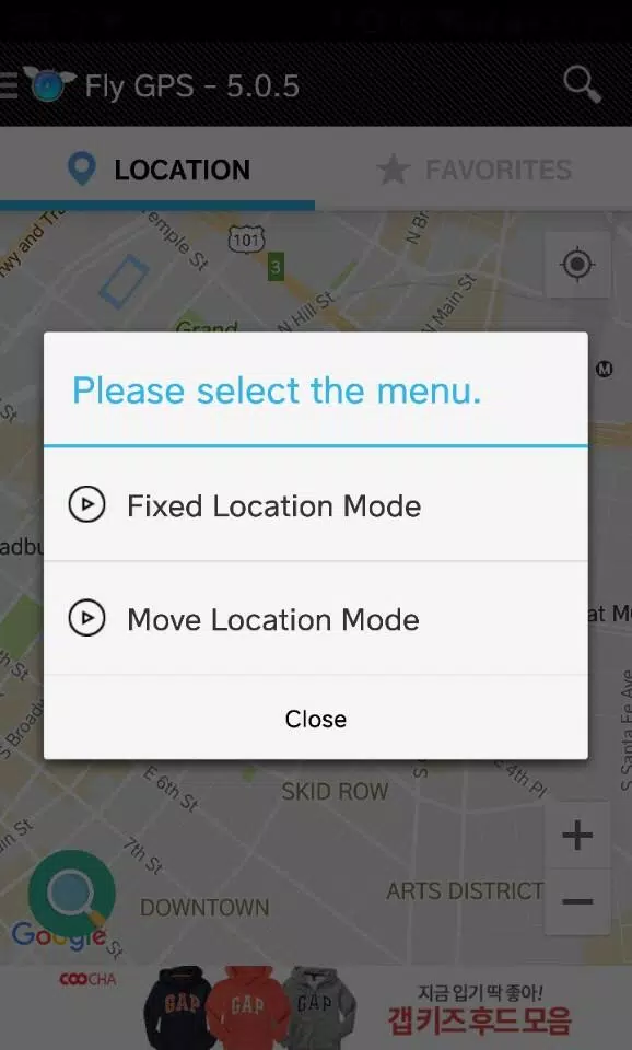 Fly GPS-Location fake/Fake GPS Screenshot 2