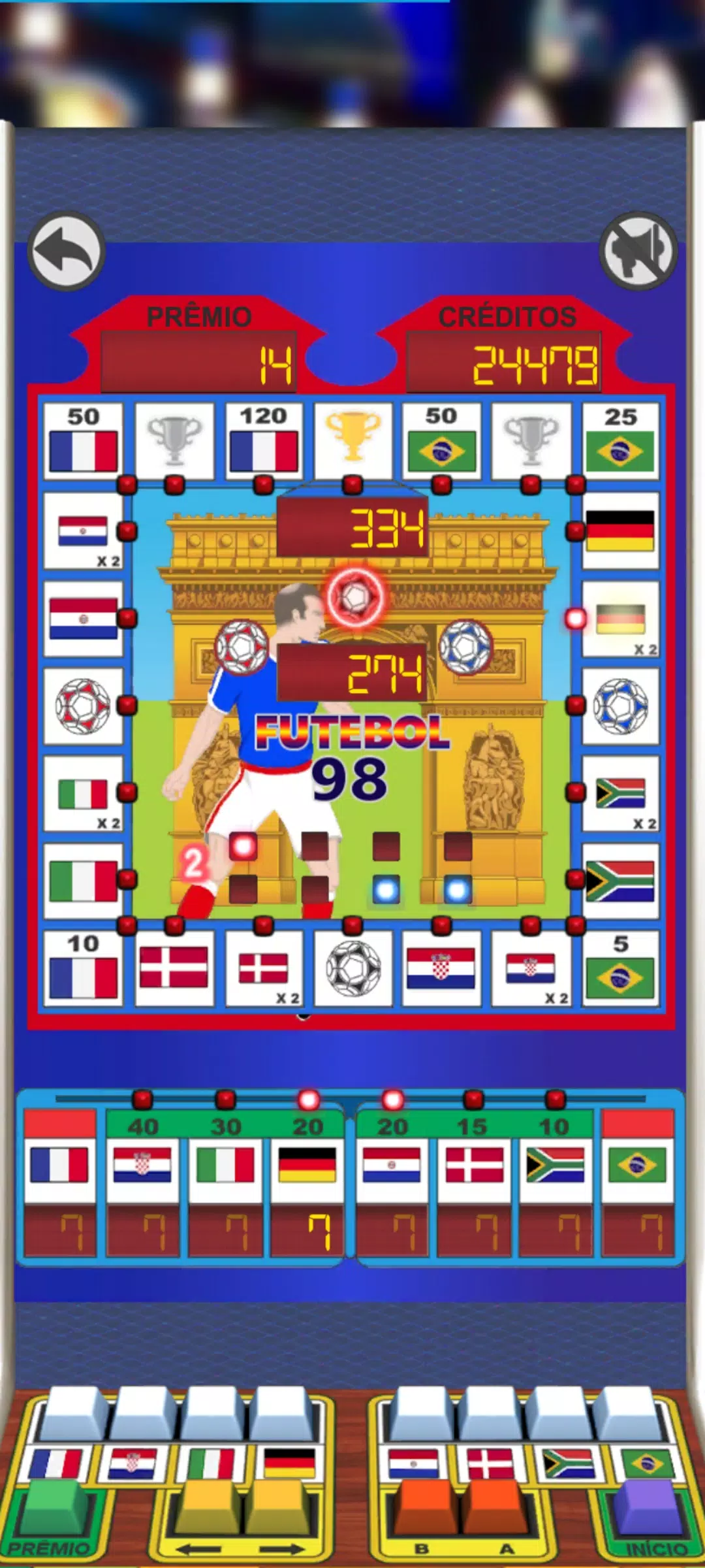 Football 98 Slot Machine Screenshot 2