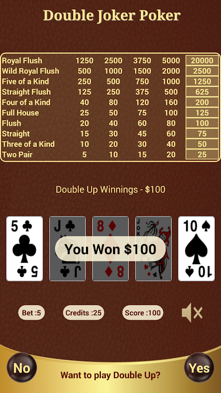 Double Joker Poker应用截图第3张