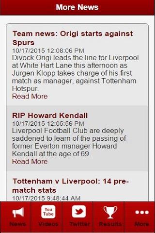 Liverpool Football News Zrzut ekranu 2